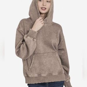 Elwood Washed Tan Brown  Sweatshirt Women's Large Casual